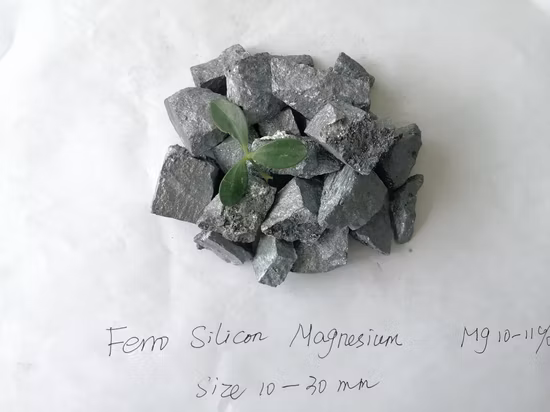 Empaque en bolsa gigante 10-30 mm 5,5 % Mg Silicio Magnesio Aleación de hierro Ferro Silicio Grueso Fesimg